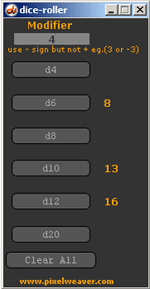 RPG Dice Roller Screenshot